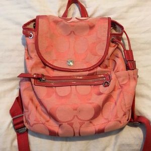 Mini Coach Backpack (Coral)